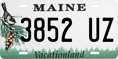 ME license plate 3852UZ