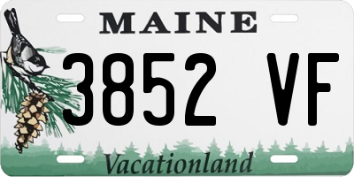 ME license plate 3852VF