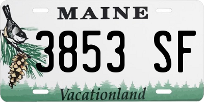 ME license plate 3853SF