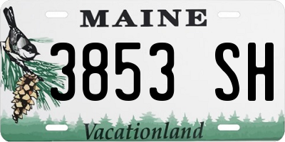 ME license plate 3853SH