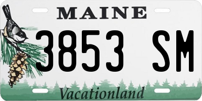 ME license plate 3853SM