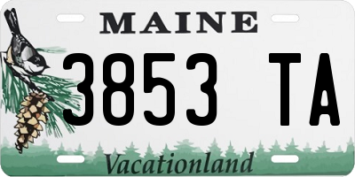 ME license plate 3853TA