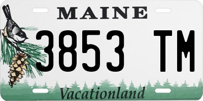 ME license plate 3853TM