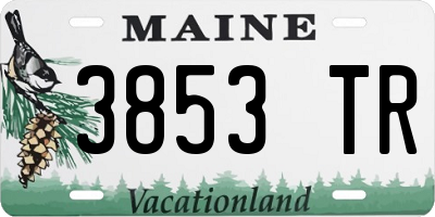 ME license plate 3853TR