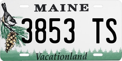 ME license plate 3853TS