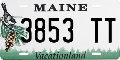ME license plate 3853TT