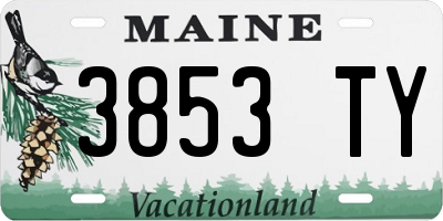 ME license plate 3853TY