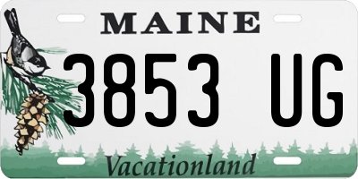 ME license plate 3853UG