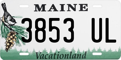 ME license plate 3853UL