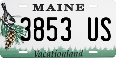 ME license plate 3853US