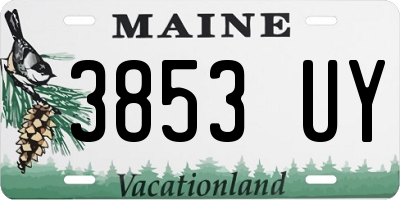 ME license plate 3853UY