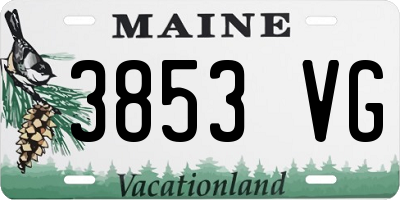 ME license plate 3853VG