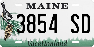 ME license plate 3854SD