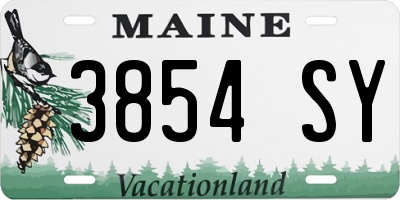 ME license plate 3854SY
