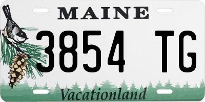 ME license plate 3854TG