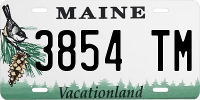 ME license plate 3854TM