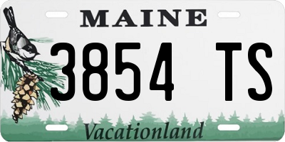 ME license plate 3854TS