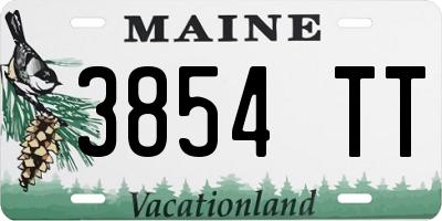 ME license plate 3854TT