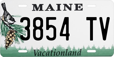 ME license plate 3854TV