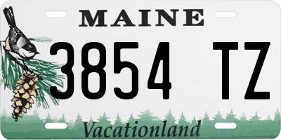 ME license plate 3854TZ