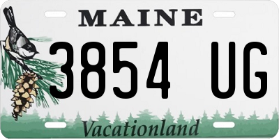 ME license plate 3854UG