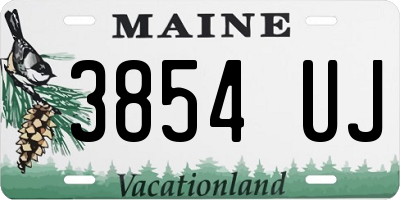 ME license plate 3854UJ