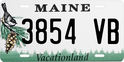 ME license plate 3854VB