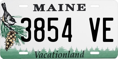 ME license plate 3854VE
