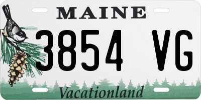 ME license plate 3854VG