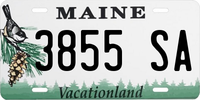 ME license plate 3855SA