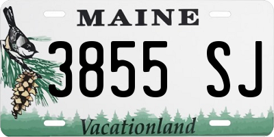 ME license plate 3855SJ