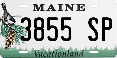 ME license plate 3855SP