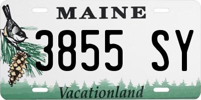 ME license plate 3855SY