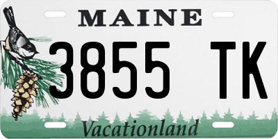 ME license plate 3855TK
