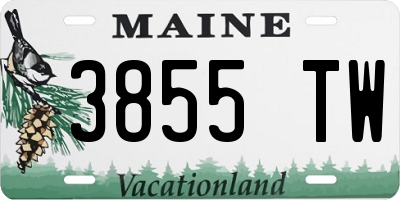 ME license plate 3855TW