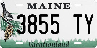 ME license plate 3855TY