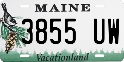 ME license plate 3855UW