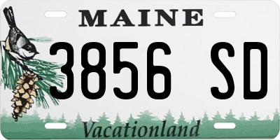 ME license plate 3856SD