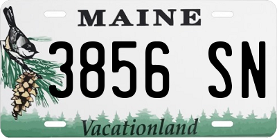 ME license plate 3856SN
