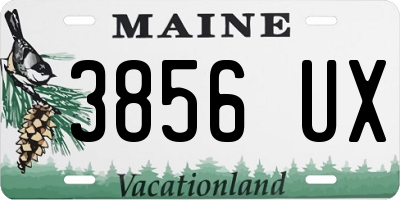 ME license plate 3856UX