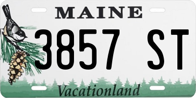 ME license plate 3857ST