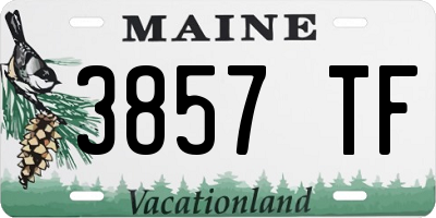 ME license plate 3857TF
