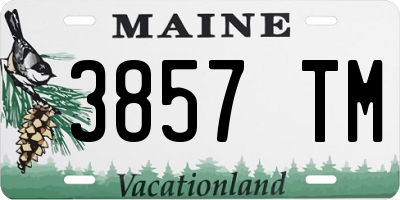 ME license plate 3857TM