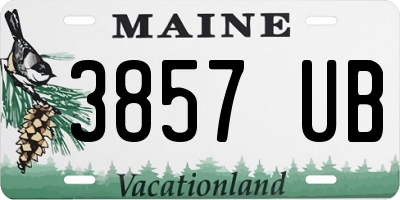 ME license plate 3857UB
