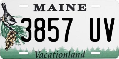 ME license plate 3857UV