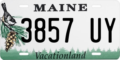 ME license plate 3857UY