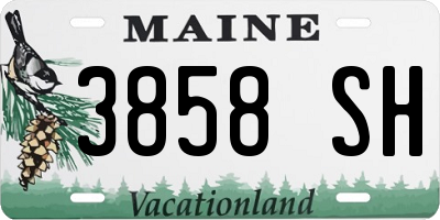 ME license plate 3858SH