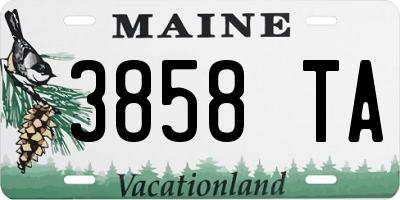 ME license plate 3858TA