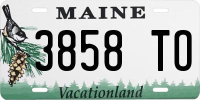 ME license plate 3858TO