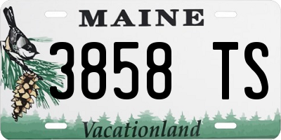 ME license plate 3858TS